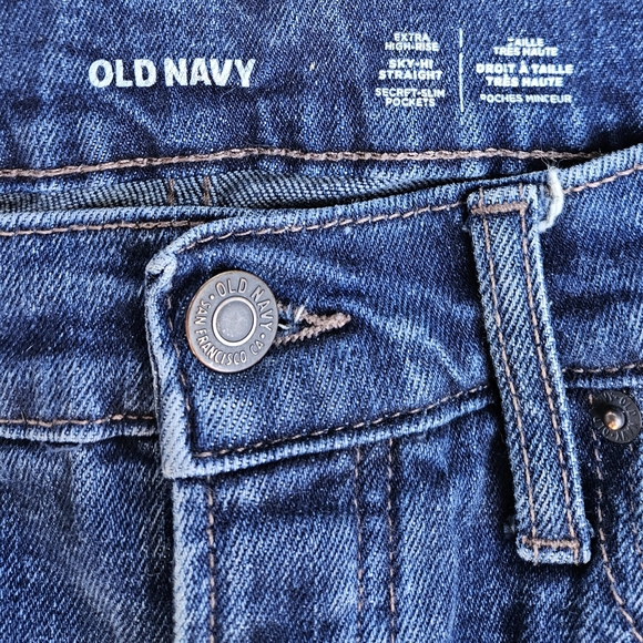 Old Navy extra high rise sky high straight US10 - Picture 2 of 4